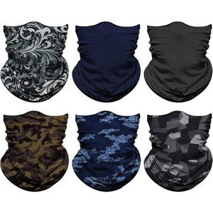 Neck Gaiter Face Mask Men Women,Seamless Bandana Rave Face Cover Scarf Mask